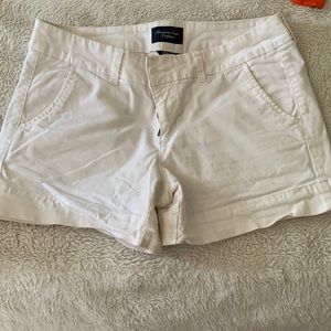 American Eagle Stretch White Shorts